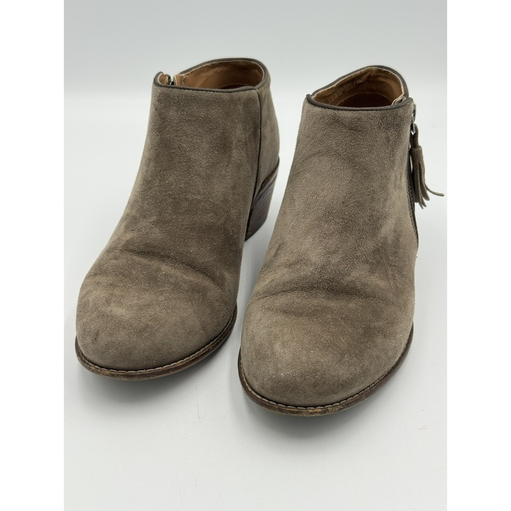 Vionic Boots Womens Size 6.5W Gray Suede Serena Ankle Zip Booties